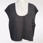 ZARA  Brown Linen Blend Raw Hem Tank Top Large Photo 0