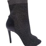 Guess Shimmer Peep Toe Ankle Boots Stiletto Heels Party Shoes Photo 0