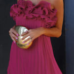 Commense Strapless Fuchsia Ruffle Dress Pink Photo 1