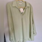 Wonderly New!  Light Sage Green Swing Peasant Top Size XL Photo 2