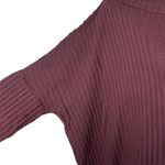 Free People Small Thermal Top Juicy Cowl Neck Split Back Long Sleeve Date Night Photo 3