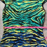 M MISSONI Zebra Jacquard Dress 8 Blue Photo 13