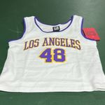 Nba White and Purple Los Angeles Tank Top Photo 3