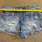 Indigo Rein  Blue Denim Distressed Jean Shorts, Size 3 Photo 3