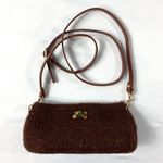 Vintage Brown Felted Wool Crossbody Bag Photo 1