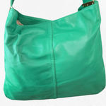 Badgley Mischka Green Leather Italian Jodie Tote Luxury Designer Shoulder Bag Photo 1
