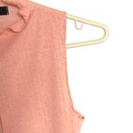 21 Saints Size S Pink Bodysuit Ruffled Mock Neck Textured Semi Sheer T458 Photo 3