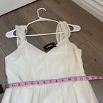 EXPRESS NWT  Chiffon Pleated Dress Off White Size XS Wedding Bridal Bachelorette Photo 3