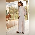 Velvet Large Dionne Linen Jumpsuit in Cement Pale Lavender Purple Photo 2