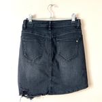 Missguided  | Black Studded Asymmetric Hem High Waist Distressed Denim Skirt Sz 8 Photo 2