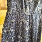 JS Collections Navy Blue Lace Maxi Dress Size 16 Short Sleeve Overlay Gown Floor Length Photo 11