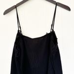 Everleigh NWT  Lace Trim V-Neck Cami Tank Blouse Black Small Photo 4