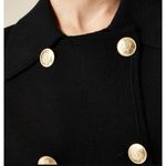 J.Crew Warwick Sweater Blazer Knit Gold Buttons Black Classic Relaxed XXS NWT Photo 4