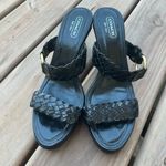Coach  Black Woven Leather Sandals🖤🖤 Photo 6