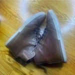 Stuart Weitzman  Brown Leather Combat Ankle Chelsea Boot Size 7M Photo 0