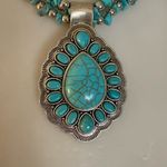 Source Unknown  Turquoise Necklace with Silver Accents Photo 1