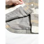 BLANK NYC  Womens Plaid Brushed Neutral Wood Blend Shirt Jacket‎ Shacket Size M Photo 2