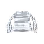 Madewell NWT  Size XL Ribbed Bell Long Sleeve Shirt Striped‎ Black White Causal Photo 1