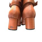 Valentino Garavani VALENTINO Knee High Leather Buckle Boots Brown Sz 40 (US 10) Photo 3