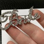 Silver Tone Bride Rhinestone Brooch Pin NWOT For bachelorette Party Or Wedding Photo 4