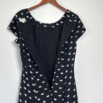Maison Jules | Black Dress with White Lip Dot Print sz Large Photo 5