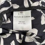 For Love & Lemons  Black & White Bow Print Silk Mini Dress Size 40 (fits medium) Photo 2