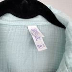 Stars Above  Pajama Set Shorts Button Up Short Sleeve Top Baby Blue Cotton Gauze Photo 3