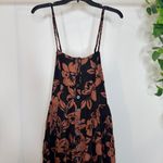 Free People The Perfect Sundress Dark Combo Floral Midi Dress Linen Blend Small Photo 4