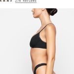 SKIMS ‎ Cotton Logo Underwire Demi Bra - Color Soot - Size 32B NWT Photo 7