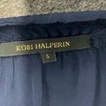 Kobi Halperin Lace Cuffs‎ Karalee Silk Off The Shoulder Top Size Small Blue Photo 3