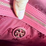 Tory Burch Robinson Leather Top Handle Handbag Purse Flap Pink Photo 15
