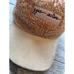 Zyia  Active Sherpa Baseball Cap Hat Fuzzy OSFA Teddy Suede Adjustable Camel Photo 3