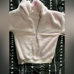 Garage  Half Zip Soft Pink Hoodie Sweatshirt Sherpa Women’s Sz S Vintage GUC Photo 5