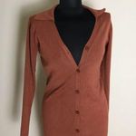 ASOS Cognac Brown Cardigan Sweater Dress Size 0P Photo 0
