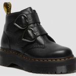 Dr. Martens NWOT, Devon Heart Leathers Platform Black Boots Photo 1
