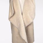 John + Jenn  Faux Shearling Open Front Vest Small Photo 0