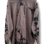 Civil Regime Tie Dye Hoodie Women’s Size Large Floral Embroidery Streetwear Black Photo 0
