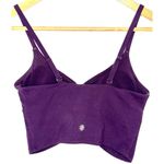 Athleta NEW  Cinch Longline Sports Bra Purple Ruched V-Neck Cutout Bra Size XS Photo 2