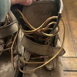 Ralph Lauren Polo Woolton Hiker Boots Women 7.5 Leather Buckle Lace Up Brown Photo 6