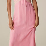 J.Crew Babydoll Pintuck Lace Trim Slip Dress Crepe de Chine Pink Satin XXS NWT Photo 0