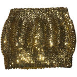 Stunning Gold Sequin Stretch Tube Top USA Made 10"x9.75" – Retro Womens Classic Size undefined Photo 0