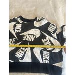 Nike Women's Oversized Cropped Crew Neck Sweatshirt Black/White Size 3X Photo 6