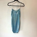 Mundefeis Light blue iridescent shimmer mini dress szM Size M Photo 4