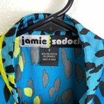Jamie Sadock Womens Small Short Sleeve Top Blue Golf Animal Print Neon 1/4 Zip Photo 7