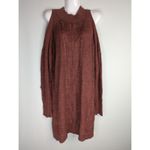 Pink Rose  Women's Cold Shoulder High Neck Sweater Dress Dark Orange‎ Size XL NWT Photo 1