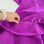 Sachin + Babi ‎ Dress Womens 2 Purple Davis Gown Crepe Asymmetrical Off Shoulder Photo 14
