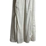 All Saints Lary White Linen Silk Shoulder Long Sleeve Slit Midi Dress Size 6 Photo 11