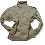 Barry Bricken Silk Turtleneck Sweater Green Photo 0