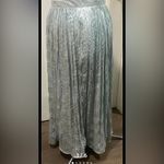 Free People  Lined Cyan Pleated Maxi Skirt. Size 6 Photo 2