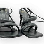 Dolls Kill NWT Lady Go Diva Black Lace Up Square Toe Strappy Sandals Heels Size 6 Photo 3